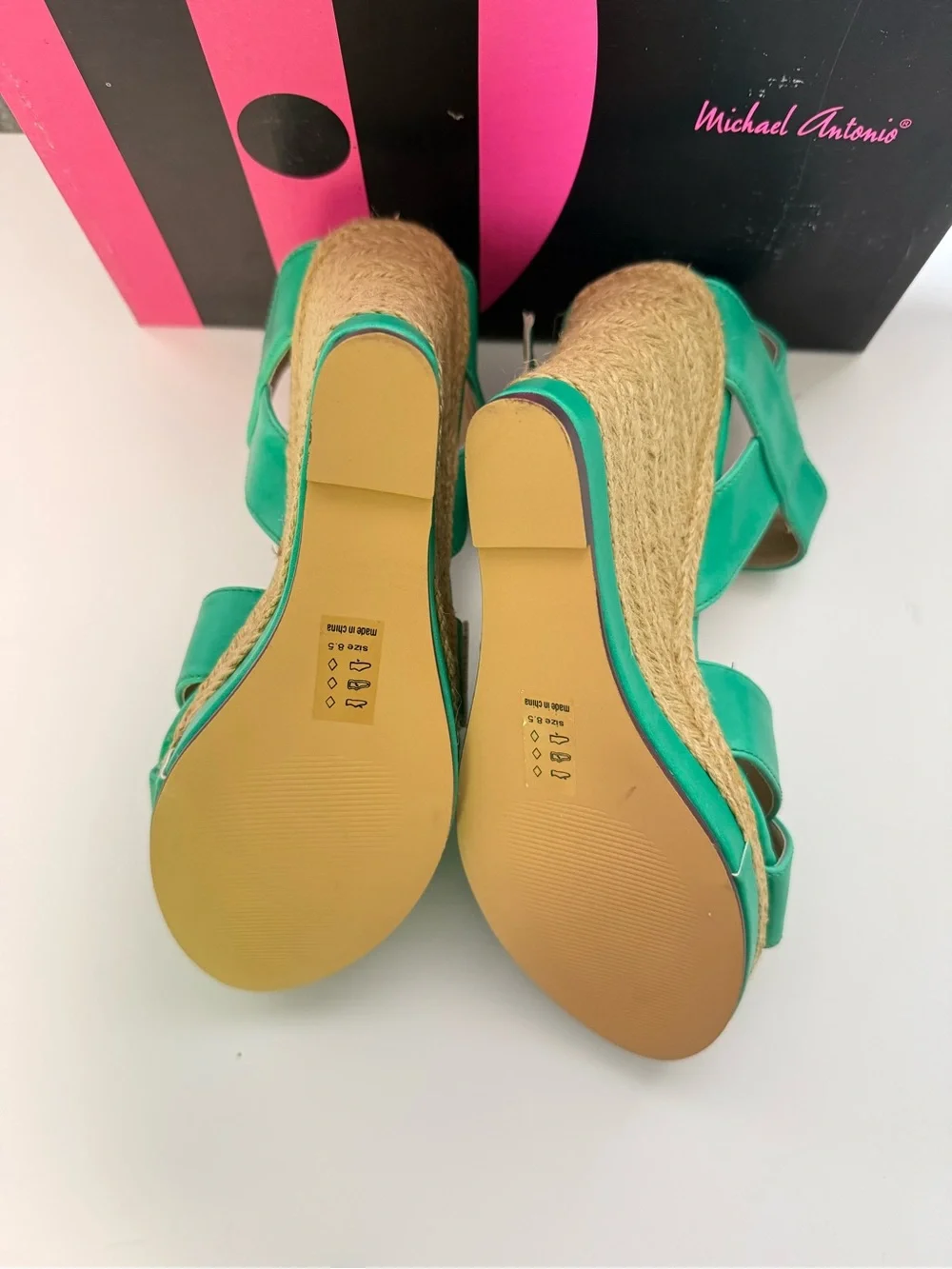 Michael Antonio Bright Green Women's Strappy Block Heel Sandals
